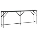 konsolbord 200x29x75 cm konstrueret træ sort