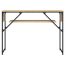 konsolbord med hylde 105x30x75 cm konstrueret træ sonoma-eg