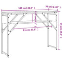 konsolbord med hylde 105x30x75 cm konstrueret træ sonoma-eg