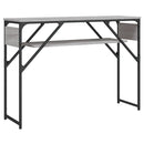 konsolbord med hylde 105x30x75 cm konstrueret træ grå sonoma-eg