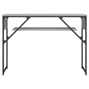 konsolbord med hylde 105x30x75 cm konstrueret træ grå sonoma-eg