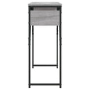 konsolbord med hylde 105x30x75 cm konstrueret træ grå sonoma-eg