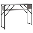konsolbord med hylde 105x30x75 cm konstrueret træ grå sonoma-eg