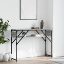 konsolbord med hylde 105x30x75 cm konstrueret træ grå sonoma-eg