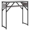 konsolbord med hylde 75x30x75 cm konstrueret træ grå sonoma-eg