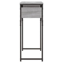 konsolbord med hylde 75x30x75 cm konstrueret træ grå sonoma-eg
