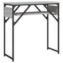 konsolbord med hylde 75x30x75 cm konstrueret træ grå sonoma-eg