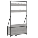 tøjstativ med skoopbevaring 100x41x184 cm grå sonoma-eg