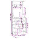 tøjstativ med skoopbevaring 70x34x184 cm røget egetræsfarve