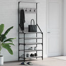 tøjstativ med skoopbevaring 70x34x184 cm grå sonoma-eg