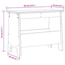 entrébænk 60x28x45 cm massivt fyrretræ gyldenbrun
