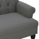 bænk med ryglæn mørkegrå 120x62x75,5 cm stof