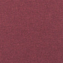 bænk med ryglæn 120x62x75,5 cm stof vinrød
