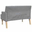 bænk med hynder 113x64,5x75,5 cm stof lysegrå