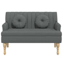 bænk med hynder 113x64,5x75,5 cm stof mørkegrå