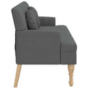 bænk med hynder 113x64,5x75,5 cm stof mørkegrå