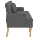 bænk med hynder 113x64,5x75,5 cm stof mørkegrå