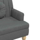 bænk med hynder 113x64,5x75,5 cm stof mørkegrå
