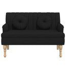 bænk med hynder 113x64,5x75,5 cm stof stof