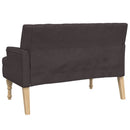 bænk med hynder 113x64,5x75,5 cm stof mørkebrun