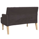 bænk med hynder 113x64,5x75,5 cm stof mørkebrun