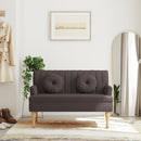 bænk med hynder 113x64,5x75,5 cm stof mørkebrun