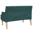 bænk med hynder 113x64,5x75,5 cm stof mørkegrøn