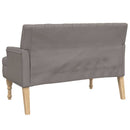 bænk med hynder 113x64,5x75,5 cm stof gråbrun