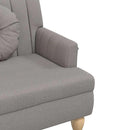 bænk med hynder 113x64,5x75,5 cm stof gråbrun