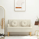bænk med hynder 113x64,5x75,5 cm hør
