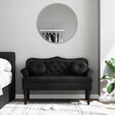 bænk med hynder sort 120,5x65x75 cm fløjl