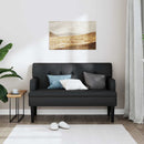 bænk med ryglæn sort 112x65,5x75 cm kunstlæder