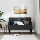 bænk med ryglæn sort 112x65,5x75 cm kunstlæder