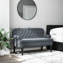 bænk med ryglæn 119,5x64,5x75 cm velour mørkegrå