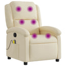 massagestol stof cremefarvet