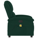 massagestol velour mørkegrøn