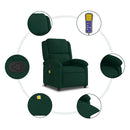 massagestol velour mørkegrøn