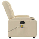 massagestol stof cremefarvet