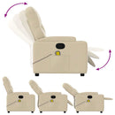 massagestol stof cremefarvet