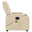 massagestol stof cremefarvet