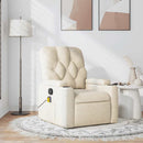 massagestol stof cremefarvet