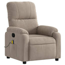 massagestol mikrofiberstof gråbrun