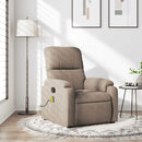 massagestol mikrofiberstof gråbrun