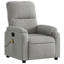 massagestol mikrofiberstof lysegrå