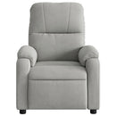 massagestol mikrofiberstof lysegrå