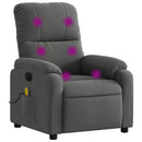 massagestol mikrofiberstof mørkegrå