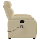 massagestol stof cremefarvet