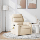 massagestol stof cremefarvet