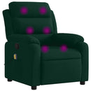 massagestol velour mørkegrøn