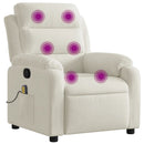 massagestol velour cremefarvet